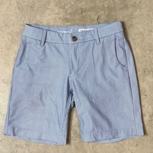 johnnie-O Prep Performance Navy Twilight Patterned Shorts Size 10